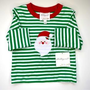 Striped Santa Appliqué long sleeve